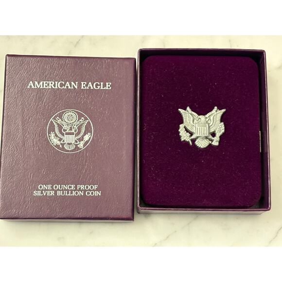 1986 US Mint American Eagle one ounce proof silver bullion coin .999 fine - Picture 2 of 4